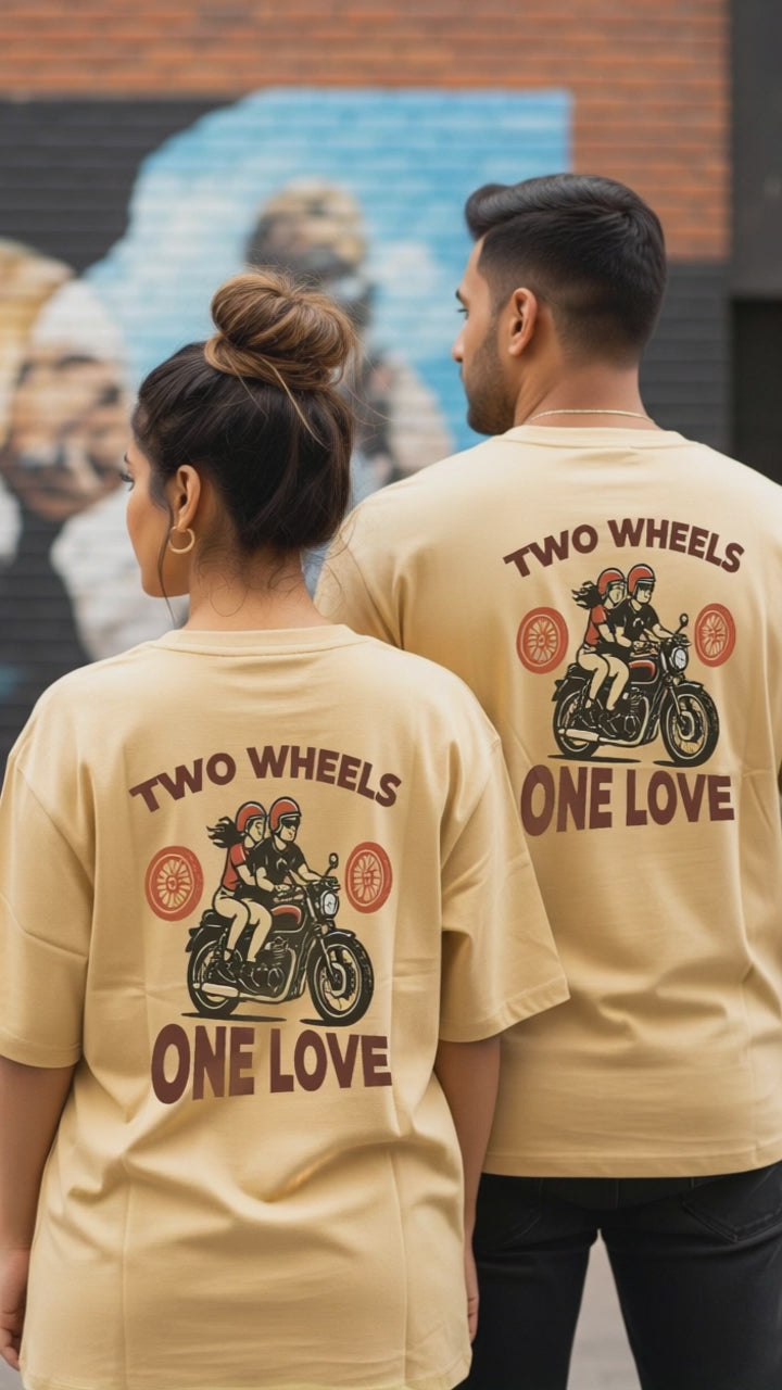 Backprint - Two Wheels One Love - Oversize